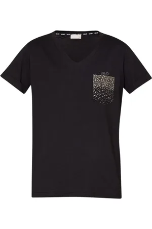Liu Jo Dames, Tops, Zwart, Maat: 2XS Katoen