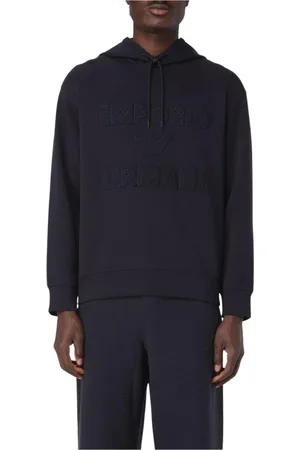 Emporio Armani Heren, Sweatshirts & Hoodies, Blauw, Maat: 2XL Katoen