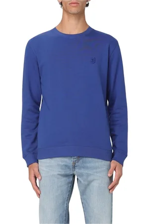 Dondup Heren, Sweatshirts & Hoodies, Blauw, Maat: L Katoen