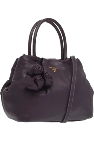 Prada Dames, Pre-owned, Paars, Maat: ONE Size Leer
