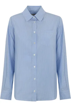 Max Mara Dames, Blouses & Shirts, Blauw, Maat: XS Katoen