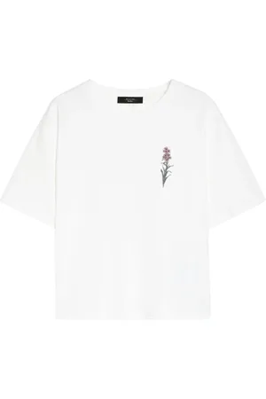 Max Mara Dames, Tops, Wit, Maat: M Katoen