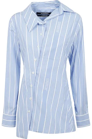 Jacquemus Dames, Blouses & Shirts, Blauw, Maat: S Katoen