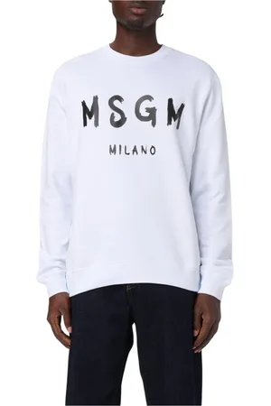 Msgm Heren, Sweatshirts & Hoodies, Wit, Maat: XS