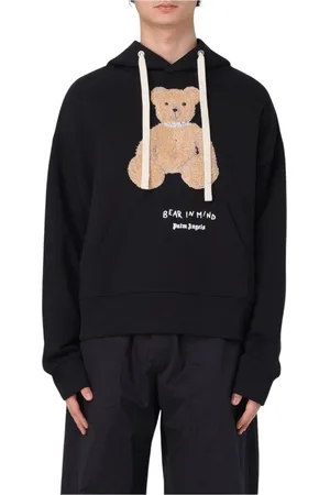 Palm Angels Heren, Sweatshirts & Hoodies, Zwart, Maat: M Katoen