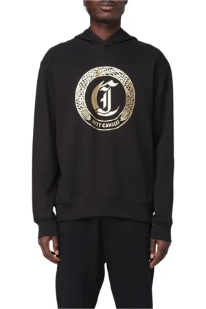 Roberto Cavalli Heren, Sweatshirts & Hoodies, Zwart, Maat: L