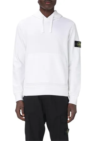 Stone Island Heren, Sweatshirts & Hoodies, Wit, Maat: L Katoen