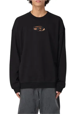 Diesel Heren, Sweatshirts & Hoodies, Zwart, Maat: L Katoen