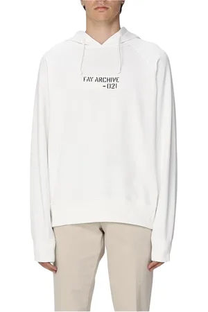FAY Heren, Sweatshirts & Hoodies, Wit, Maat: 2XL
