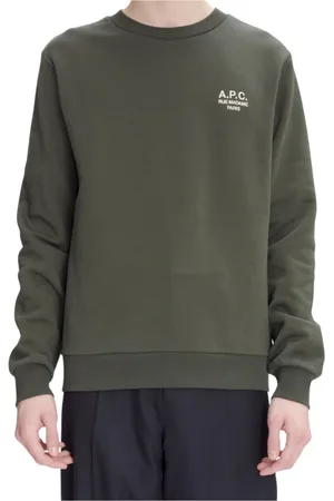 A.P.C. Heren, Sweatshirts & Hoodies, Groen, Maat: L Katoen