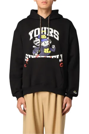 Msgm Heren, Sweatshirts & Hoodies, Zwart, Maat: XL Katoen