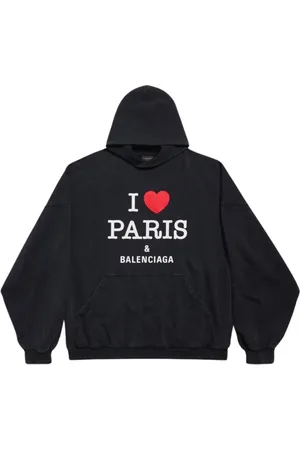 Balenciaga Heren, Sweatshirts & Hoodies, Zwart, Maat: M Katoen