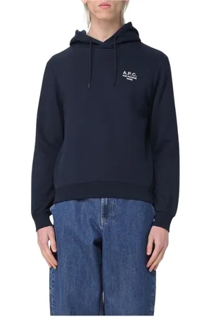 A.P.C. Heren, Sweatshirts & Hoodies, Blauw, Maat: XL Katoen
