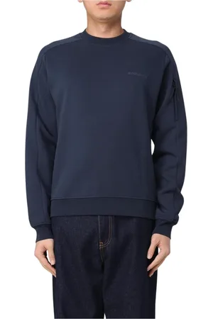 Woolrich Heren, Sweatshirts & Hoodies, Blauw, Maat: S Katoen
