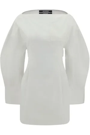 Jacquemus Dames, Jurken, Wit, Maat: 2XS