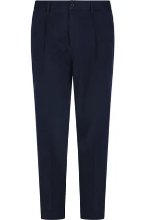 Biagio Santaniello Heren, Broeken, Blauw, Maat: S Wol