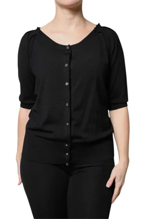 Dolce & Gabbana Dames, Truien, Zwart, Maat: 3XL Wol