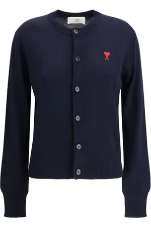 Ami Dames, Truien, Blauw, Maat: L Wol