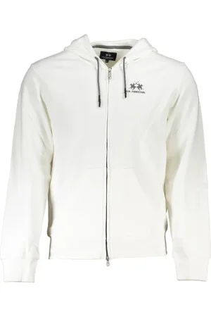 La Martina Heren, Sweatshirts & Hoodies, Wit, Maat: M Katoen
