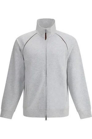 Brunello Cucinelli Heren, Sweatshirts & Hoodies, Grijs, Maat: XL Katoen