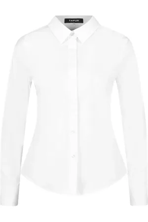 Taifun Dames, Blouses & Shirts, Wit, Maat: 2XL