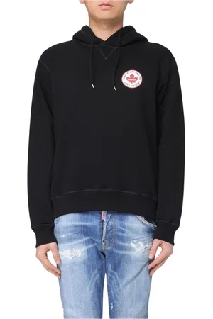 Dsquared2 Heren, Sweatshirts & Hoodies, Zwart, Maat: L Katoen