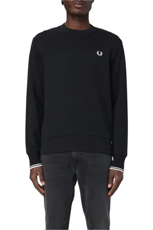 Fred Perry Heren, Sweatshirts & Hoodies, Zwart, Maat: M Katoen