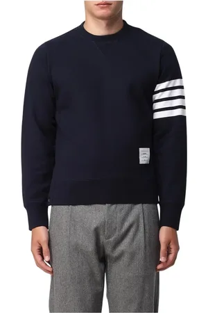 Thom Browne Heren, Sweatshirts & Hoodies, Blauw, Maat: M Katoen