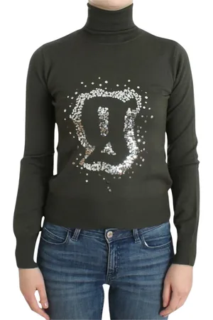 John Galliano Dames, Truien, Groen, Maat: XS Wol