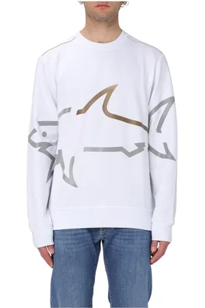 Paul & Shark Heren, Sweatshirts & Hoodies, Wit, Maat: M Katoen