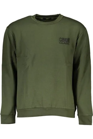 Roberto Cavalli Heren, Sweatshirts & Hoodies, Groen, Maat: M Katoen