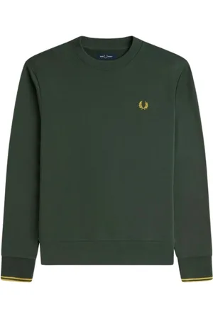 Fred Perry Heren, Sweatshirts & Hoodies, Groen, Maat: XL Katoen