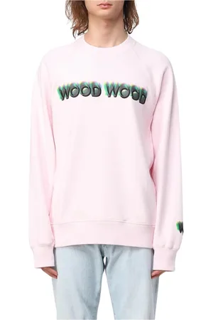 WoodWood Heren, Sweatshirts & Hoodies, Roze, Maat: M Katoen