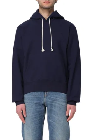 Saint Laurent Heren, Sweatshirts & Hoodies, Blauw, Maat: L Katoen