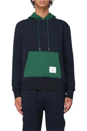 Thom Browne Heren, Sweatshirts & Hoodies, Blauw, Maat: L Katoen