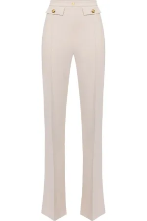 Elisabetta Franchi Dames, Broeken, Wit, Maat: L