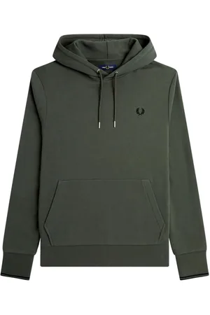 Fred Perry Heren, Sweatshirts & Hoodies, Groen, Maat: XL Katoen