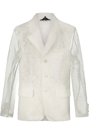 Comme des Garçons Dames, Jassen, Wit, Maat: S Leer
