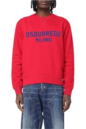 Dsquared2 Heren, Sweatshirts & Hoodies, Rood, Maat: M Katoen