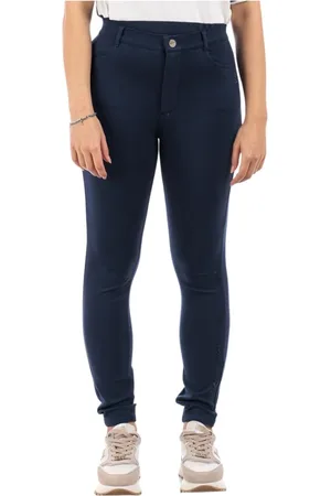Liu Jo Dames, Broeken, Blauw, Maat: M Viscose