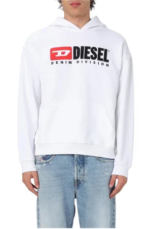Diesel Heren, Sweatshirts & Hoodies, Wit, Maat: L Denim