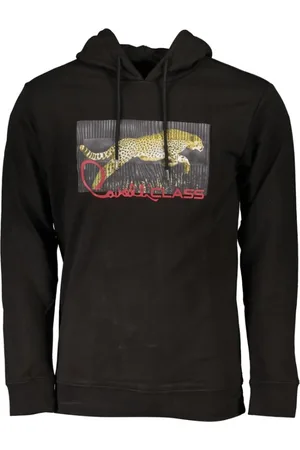 Roberto Cavalli Heren, Sweatshirts & Hoodies, Zwart, Maat: 3XL Katoen