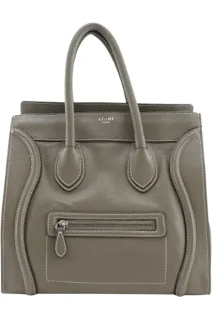 Céline Dames, Pre-owned, Grijs, Maat: ONE Size Leer