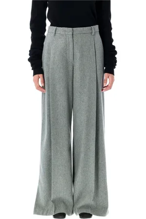 THE GARMENT Dames, Broeken, Grijs, Maat: XS Wol