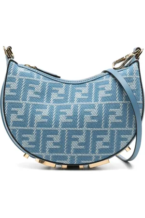Fendi Dames, Tassen, Blauw, Maat: ONE Size Denim