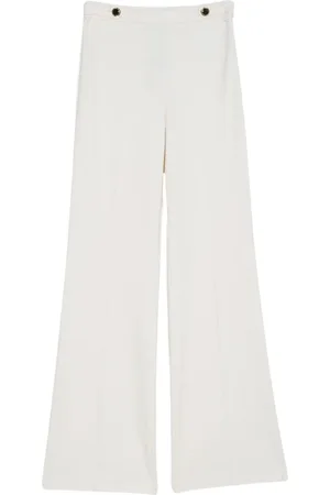 Twin-Set Dames, Broeken, Wit, Maat: XS Viscose