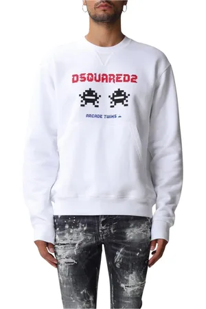 Dsquared2 Heren, Sweatshirts & Hoodies, Wit, Maat: L Katoen