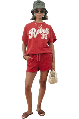Colourful rebel Dames, Korte broeken, Rood, Maat: M Katoen