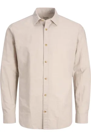 JACK & JONES Heren, Overhemden, Bruin, Maat: 2XL Katoen