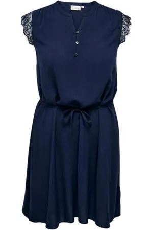ONLY Dames, Jurken, Blauw, Maat: 2XL Viscose